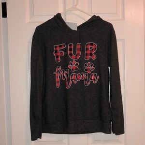 “Fur mama” cozy sweatshirt